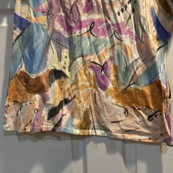 Ted Baker London Rosiean Abstract Print Stretch Cotton Fitted Tee Shirt 4 XL - Picture 7 of 7